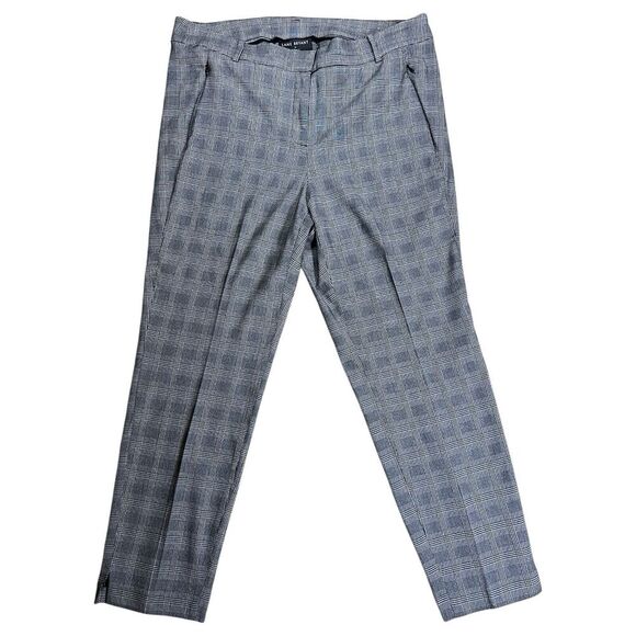 Lane Bryant Power Pockets High-Rise Grey Plaid Sexy Stretch Dress Pants Size 18 - Picture 1 of 5